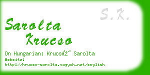 sarolta krucso business card